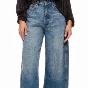 DL1961 Wide-Leg Jeans in Classic Blue Denim (Size 31 / 12–14)